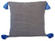 Ella Square Pillow, Navy and Natural