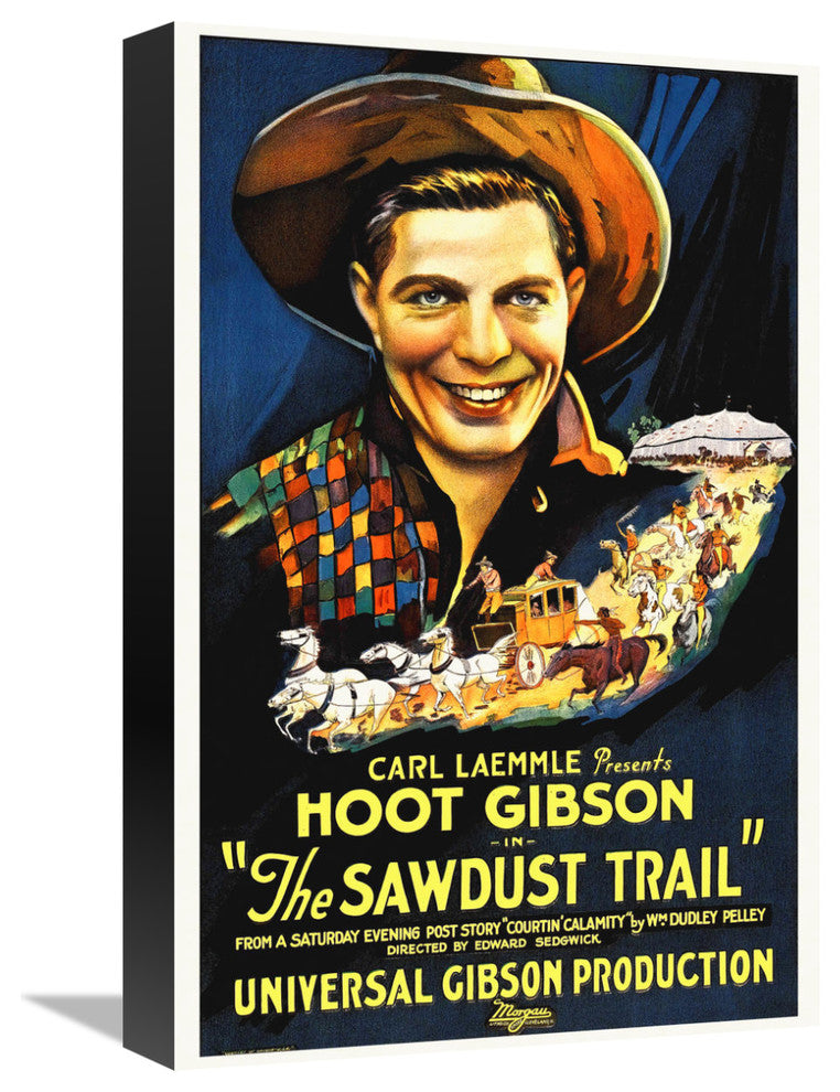 "Hoot Gibson, The Sawdust Trail" Canvas by Hollywood Photo Archive, 12x18"