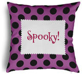 Halloween Spooky Dots Accent Pillow With Removable Insert, Orchid, 18"x18"