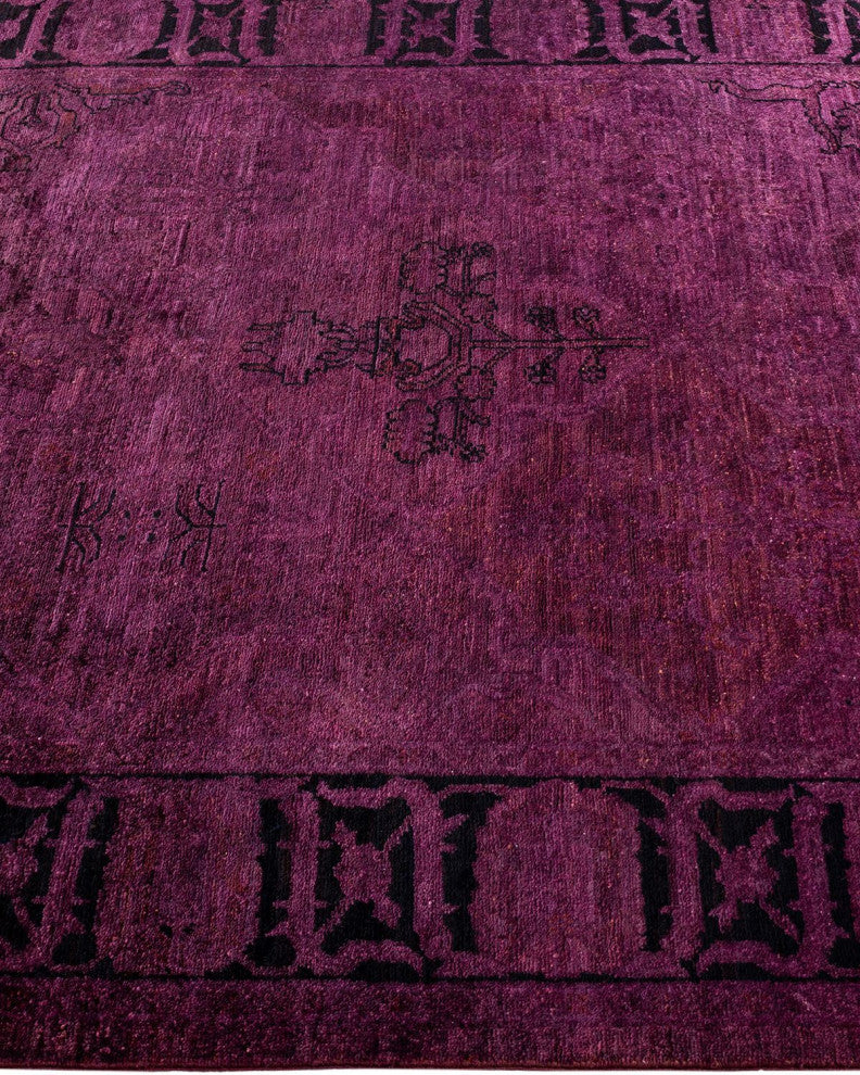 Vibrance, One-of-a-Kind Hand-Knotted Area Rug Purple, 5'0"x8'7"