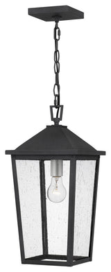 Stoneleigh One Light Outdoor Hanging Lantern, Mottled Black
