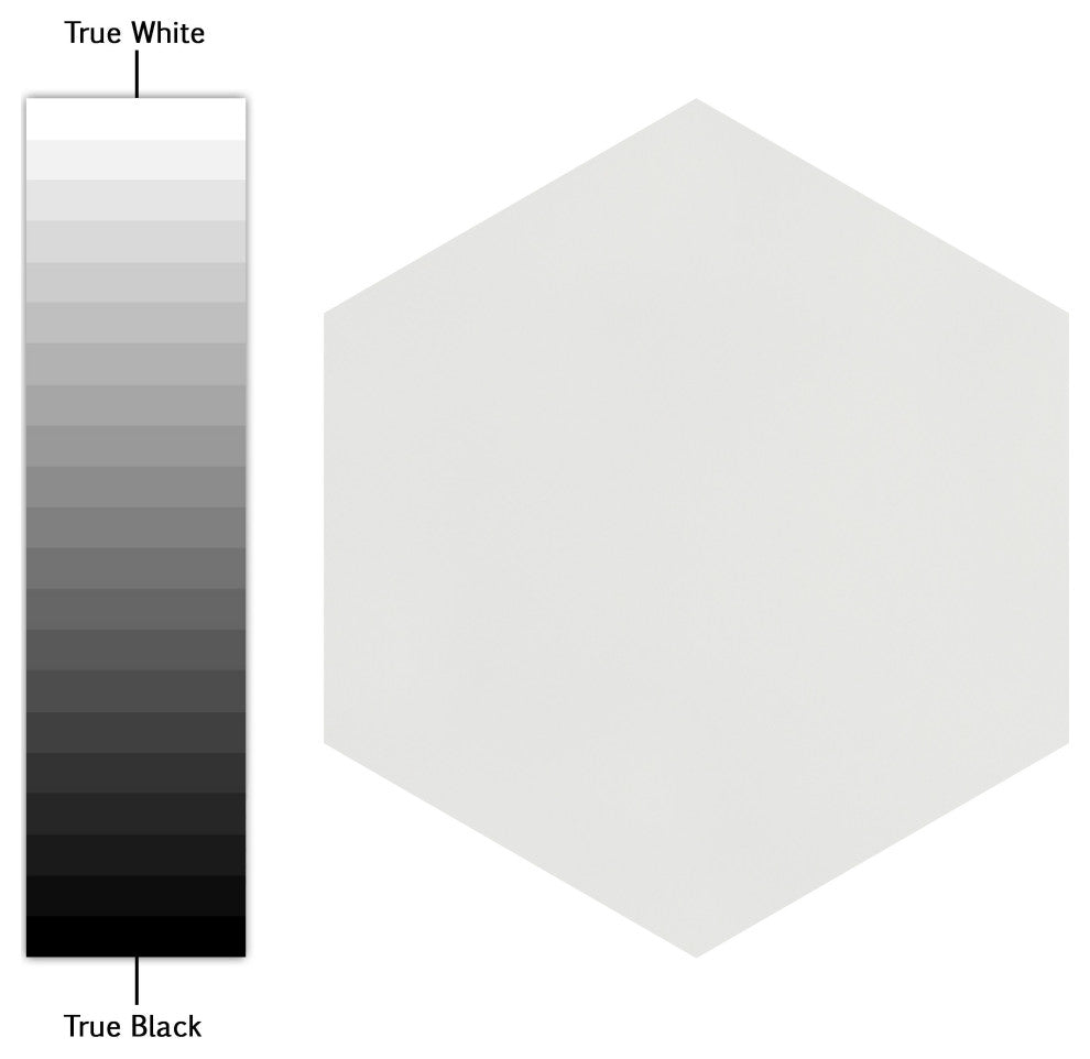 Textile Hex Porcelain Floor and Wall Tile, White