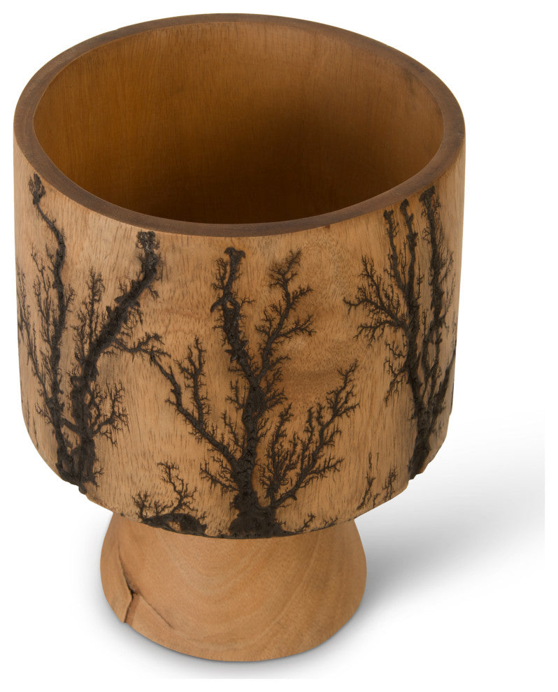 Lightning Vase, Mango Wood, Cup Shape