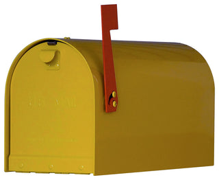 Mid Modern Rigby Curbside Mailbox, Yellow