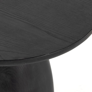 Merla Wood End Table, Tall, Black Wash Ash
