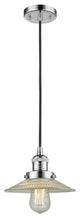 1-Light Dimmable LED Halophane 10" Mini Pendant, Polished Chrome