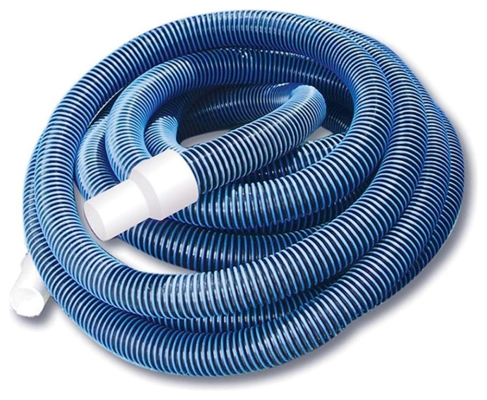 21' Blue Spiral Wound EVA Vacuum Hose With White Cuffs