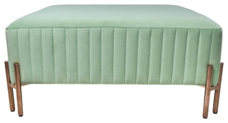 Square Ottoman - Green Kd