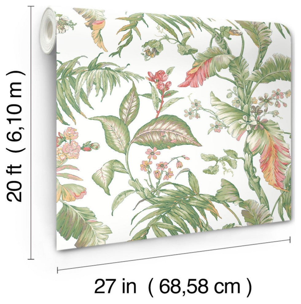 Fiji Garden Pink Peel and Stick Wallpaper