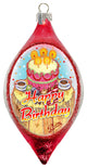 Happy Birthday Drop Glass Orn