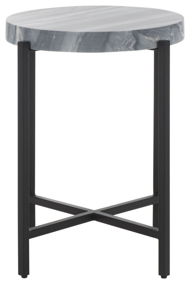 Safavieh Gustavia Round Accent Table, Grey/Black
