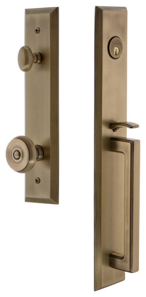 Fifth Avenue 1-Piece Dummy Handleset, D Grip and Bouton Knob, 849367