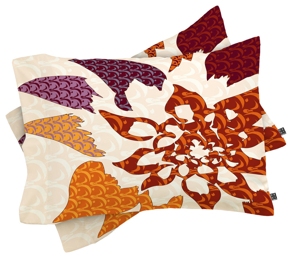 Deny Designs Karen Harris Constance Orange Blossom Pillowcase