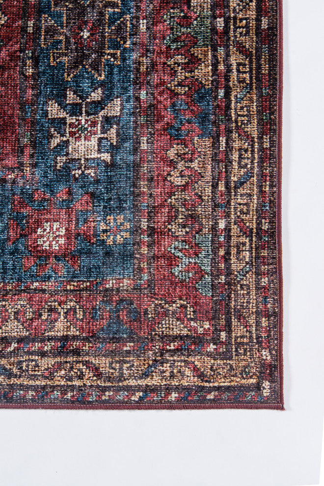 Momeni Karachi Polyester Burgundy Area Rug 6'x9'