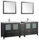 Vanity Art Vanity Set With Ceramic Top, 84", Espresso