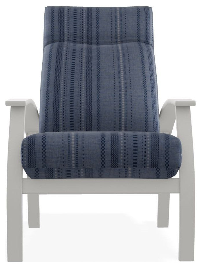 Belle Isle Cushion Outdoor Adjustable Back Chair, Copeland Chambray/Snow