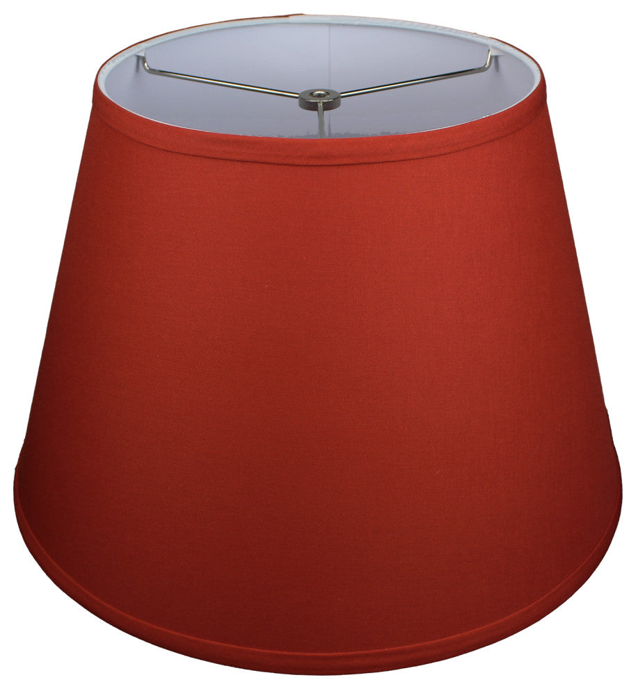 Fenchel Shades 10"x16"x11" Spider Attachment Empire Lamp Shade, Linen Paprika