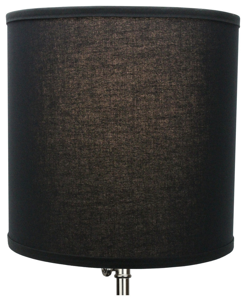 FenchelShades Drum Lampshade 12"x12"x12", Linen Black