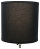 FenchelShades Drum Lampshade 12"x12"x12", Linen Black