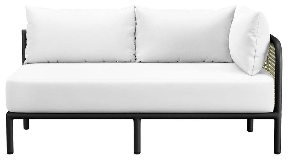 Hanalei Outdoor Patio 3-Piece Sectional, Ivory White