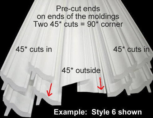 Creative Crown | 56' Of 5.5" Style 3 Foam Crown Molding 8' With Precut Corners