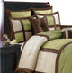 Morgan 100% Microfiber 8-Piece Luxury Comforter Set, Sage, Olympic Queen