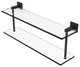 Montero 22" Two Tiered Glass Shelf, Venetian Bronze