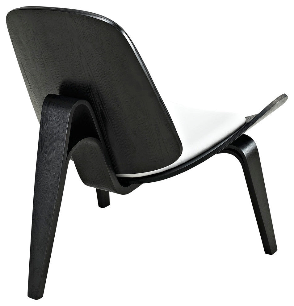 Modern Contemporary Living Room Lounge Chair Black White