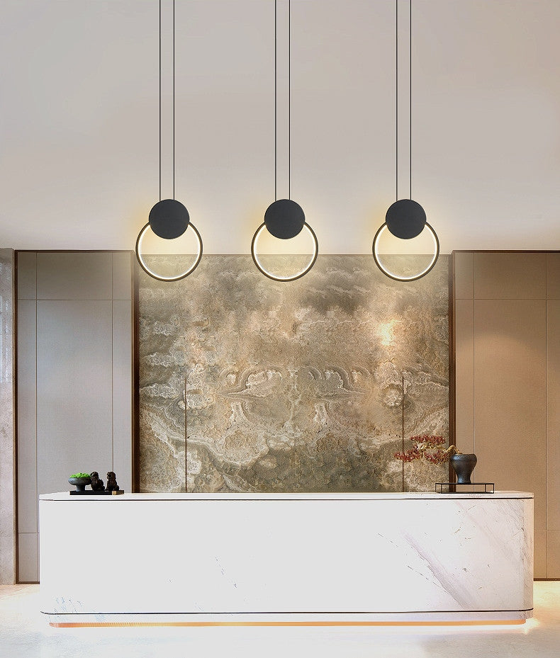 MIRODEMIÂ® Bouyon | Modern LED Minimalist Creative Long Pendant Light, Round