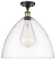 Innovations 516-1C-BAB-GBD-162 1 Light Semi-Flush Mount, Black Antique Brass