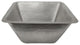 17" Large Square Hammered Copper Bar/Prep Sink, Nickel, Drain & Accessories