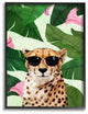 Stupell Industries Fashion Cheetah Funny Flower Tropical Painting, 24 x 30