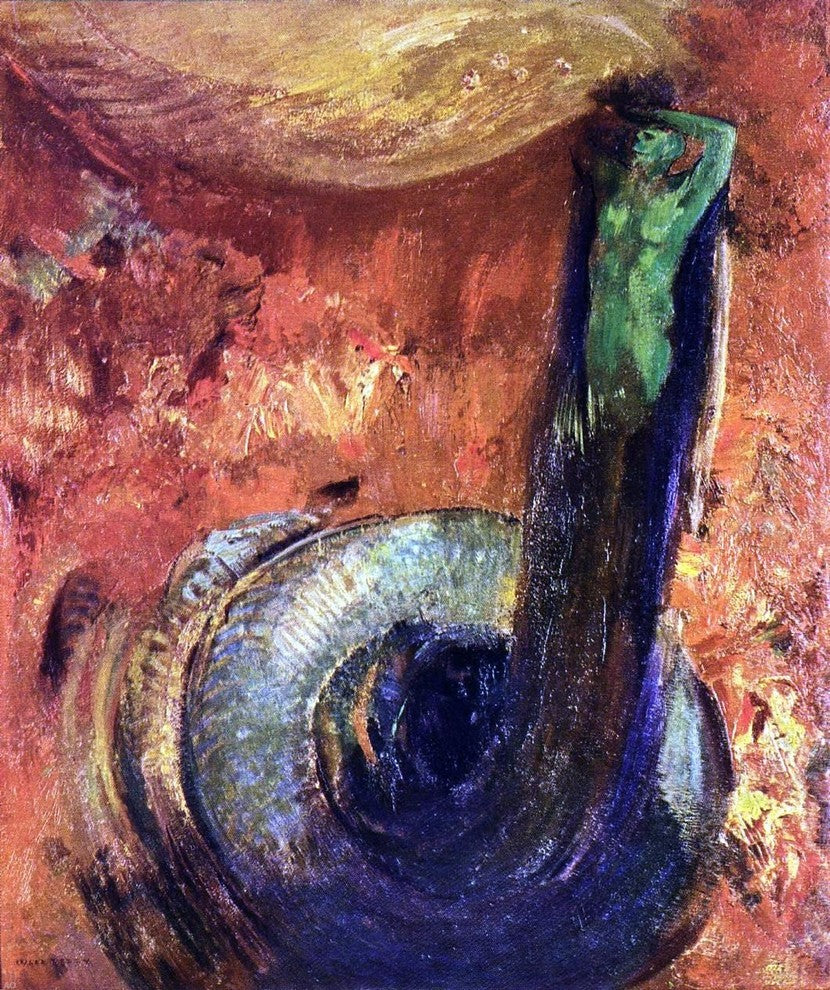 Odilon Redon The Green Death - 20" x 25" Premium Canvas Print