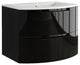 Latoscana OA39OPT1B Oasi 39 Inch Vanity In Black  With Tekorlux Sink Top