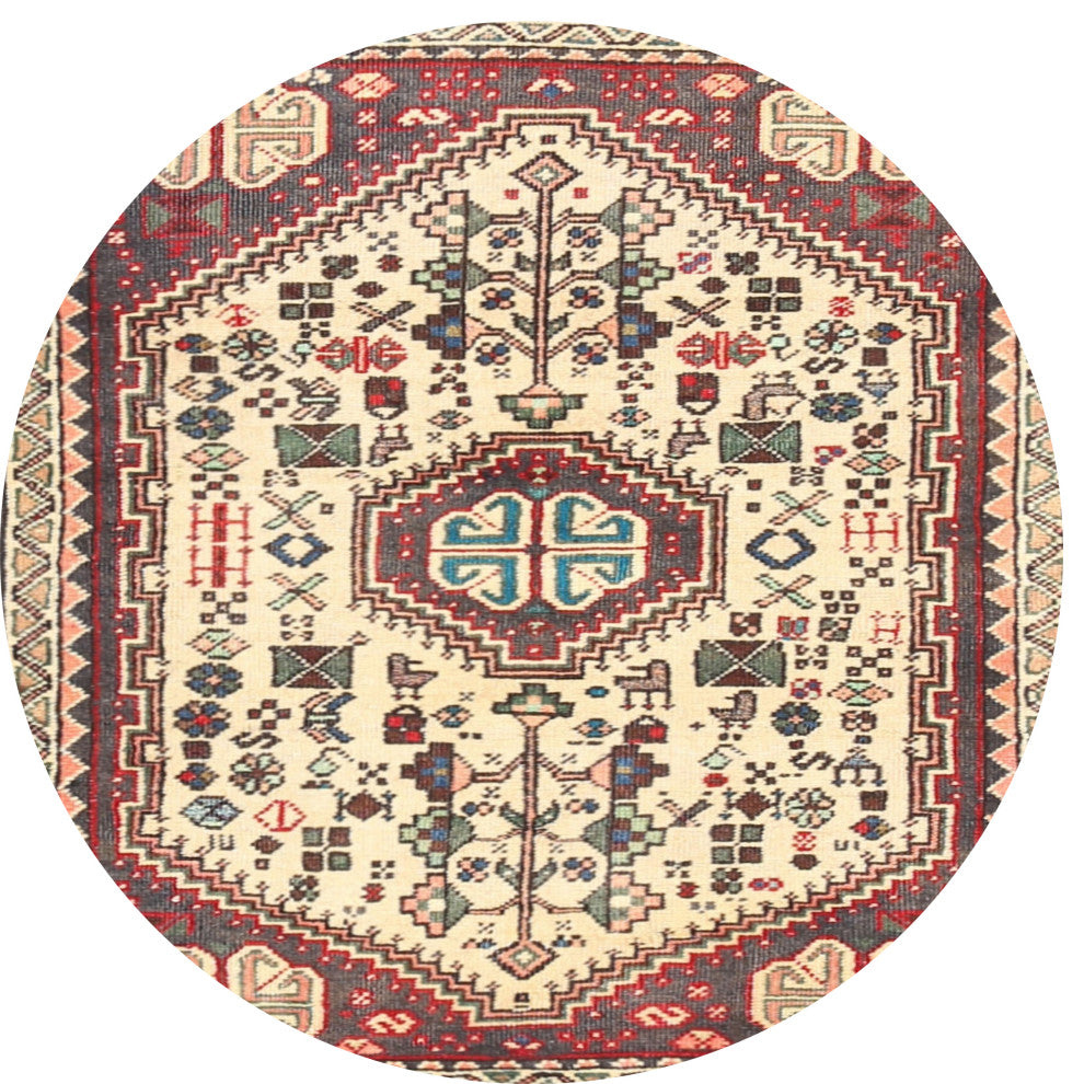Ahgly Company Indoor Round Traditional Area Rugs, 4' Round