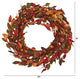 20" Harvest Leaf and Mini Pumpkin Artificial Wreath