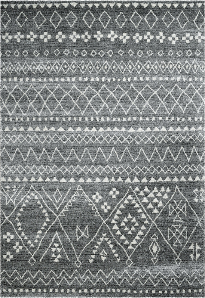 Sherpa 49006-4262 Area Rug, Gray and Ivory, 5'3"x7'7"