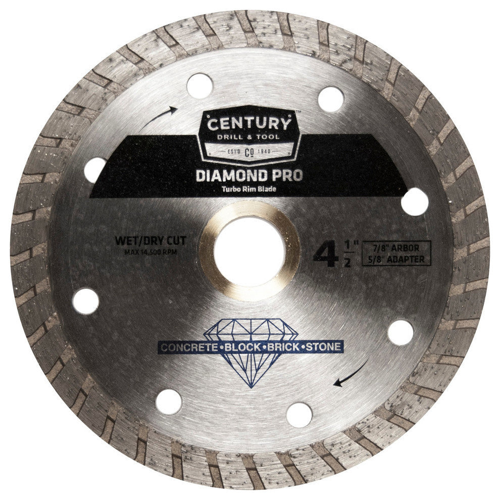 Diamond Turbo Rim Saw Blade, 4.5"