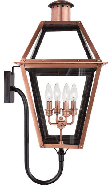 Rue De Royal 4-Light Outdoor Lantern, Aged Copper