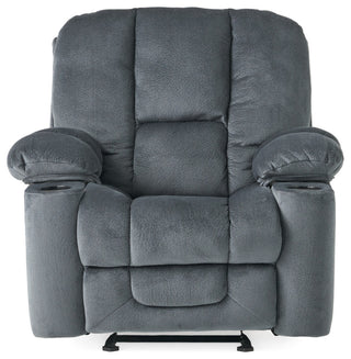 GDF Studio Raymond Steel Gray Fabric Glider Recliner