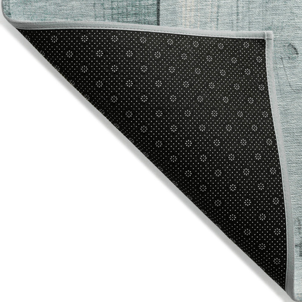 Machine Washable Indoor/Outdoor Chantille ACN1877 Teal 2'3" x 7'6" Runner Rug
