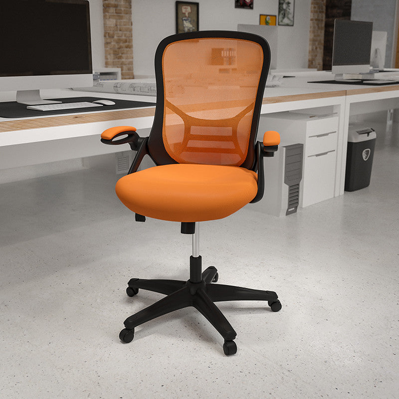 Orange Mesh Office Chair