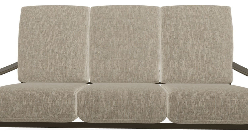 St. Catherine Deep Seat 3-Seat Outdoor Sofa, Grasscloth Dune/Beachwood