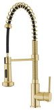 Nouvet Single Handle, Pull-Down Kitchen Faucet 18"H, Brushed Gold