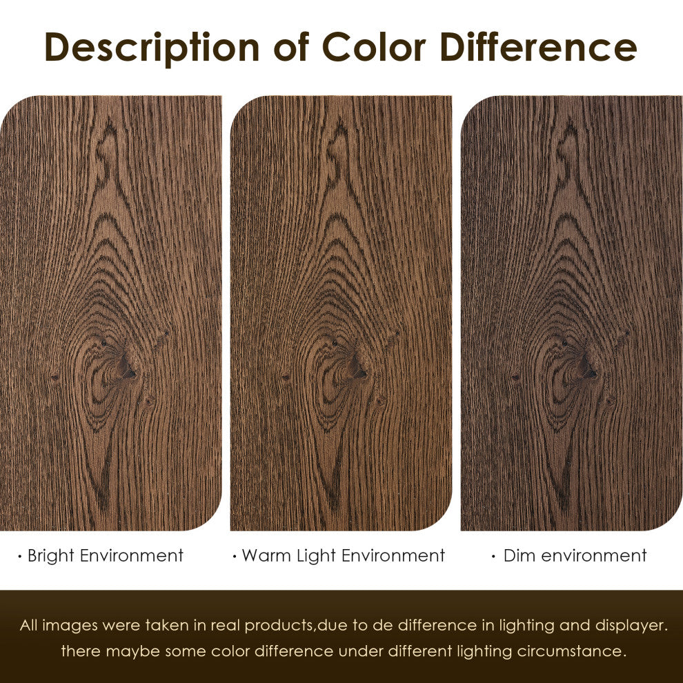 Cerrito Bathroom Vanity, Brown Brushed Oak, 36" Single, Without Mirror