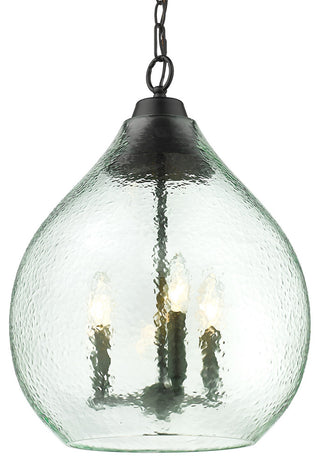 Golden Lighting 1094-3P-HCG Ariella 3 Light 15"W Taper Candle - Matte Black /