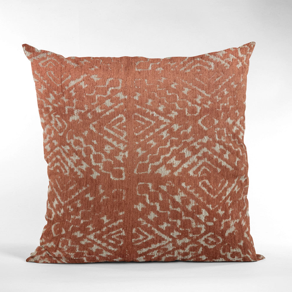 Plutus Red Diamonds Luxury Throw Pillow, 26"x26"