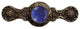 Victorian Jewel Pull Antique Brass/Blue Sodalite