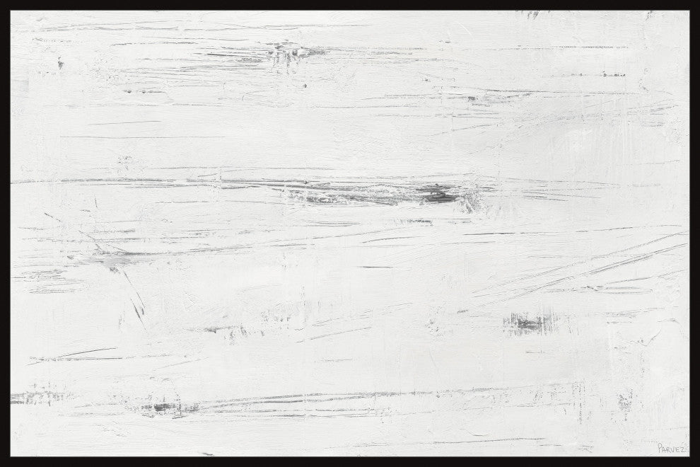 "Light Snow" Floater Framed Painting Print on Canvas