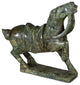 Dark Green Chinese Jade Warrior Horse Sculpture